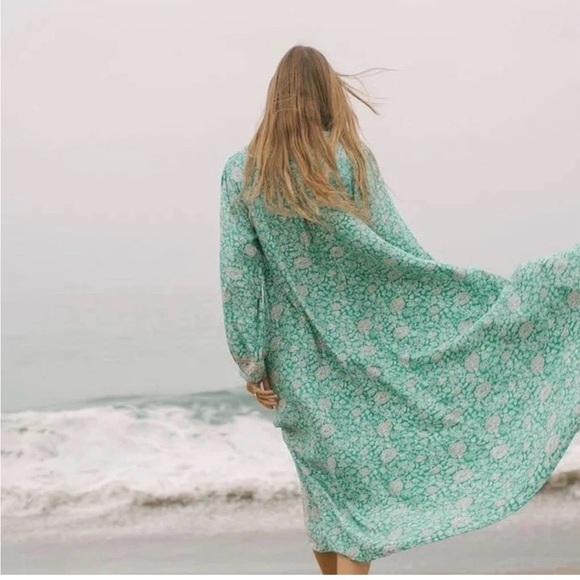 NEW NATALIE MARTIN Fiore Silk Maxi Dress - Amalfi Sea - Picture 7 of 16